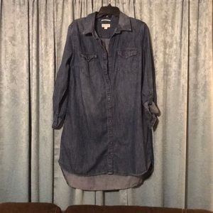 Denim button-down dress size XL